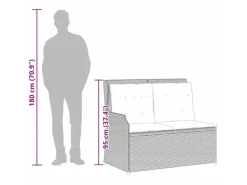 vidaXL Gartenbank mit Kissen Beige Poly Rattan 3394452* Hot