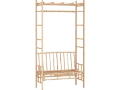 vidaXL Gartenbank mit Pergola 116 cm Bambus* Sale