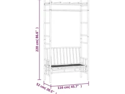 vidaXL Gartenbank mit Pergola 116 cm Bambus* Sale