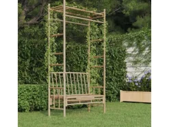 vidaXL Gartenbank mit Pergola 116 cm Bambus* Sale
