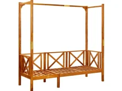 vidaXL Gartenbank mit Sonnendach Massivholz Akazie* New