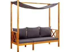 vidaXL Gartenbank mit Sonnendach Massivholz Akazie* New