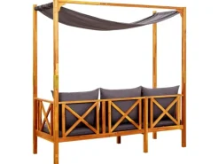 vidaXL Gartenbank mit Sonnendach Massivholz Akazie* New