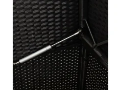 vidaXL Gartenbank  Poly Rattan mit Kissen Schwarz*