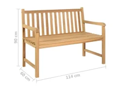 vidaXL Gartenbank Teak 114 cm Massivholz* Sale