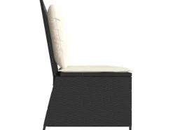 vidaXL Gartenbank Verstellbar mit Kissen Poly Rattan 368964*