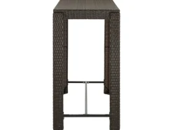 Gartentische|vidaXL Garten-Bartisch 140,5x60,5x110,5 cm Poly Rattan 45876