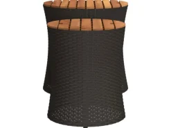 Gartentische|vidaXL Garten-Beistelltische 2 Stk mit Holzplatte Poly Rattan 366288
