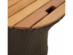 Gartentische|vidaXL Garten-Beistelltische 2 Stk mit Holzplatte Poly Rattan 366288