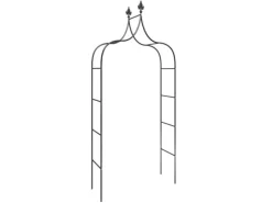 Gartenlauben|vidaXL Gartenbögen 2 Stk Schwarz 120x38x260 cm Stahl