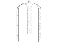 vidaXL Gartenbogen Schwarz Ø180x255 cm Stahl* New