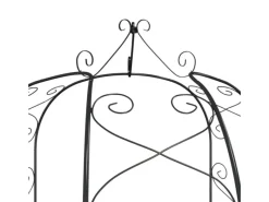 vidaXL Gartenbogen Schwarz Ø180x255 cm Stahl* New