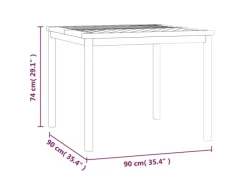 vidaXL Garten-Esstisch 90x90x74 cm Massivholz Akazie 362240* Best