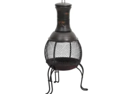 Gartenkamine|Feuerkörbe|vidaXL Gartenkamin mit Schürhaken 39x39x90 cm Stahl