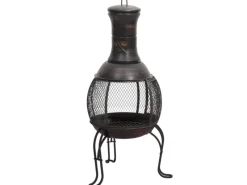 Gartenkamine|Feuerkörbe|vidaXL Gartenkamin mit Schürhaken 39x39x90 cm Stahl