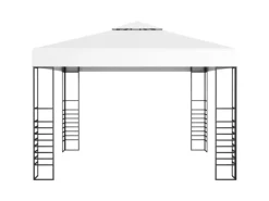 Gartenlauben|vidaXL Gartenpavillon 3x3 m Weiß Modell 11