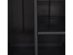 Besen|Gartenschränke|vidaXL Gartenschrank Schwarz 65x45x172 cm PP Rattan