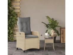 vidaXL Gartensessel mit Kissen Verstellbar Stahl Beigemischung Poly Rattan* Online