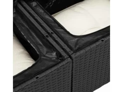 Outdoor Whirlpools|vidaXL Garten-Sofa-Set mit Speicher 9-Tlg Schwarz Poly Rattan 3358294