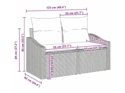 vidaXL Garten-Sofa-Set 9-Tlg 3356483* Outlet