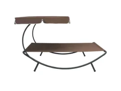 Sonnenliegen|vidaXL Garten-Sonnenliege mit Sonnendach 48072