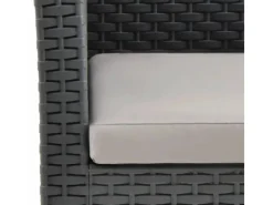 vidaXL Gartenstuhl mit Kissen PP Rattan Anthrazit* Clearance