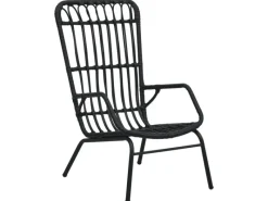 vidaXL Gartenstuhl Poly Rattan Schwarz* Outlet
