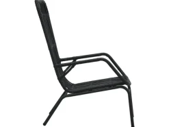 vidaXL Gartenstuhl Poly Rattan Schwarz* Outlet