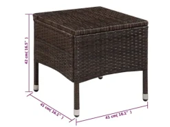 Gartenstühle|vidaXL Gartenstuhl und Hocker mit Polstern Poly Rattan Braun