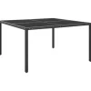 vidaXL Gartentisch Anthrazit 130x130x72 cm Stahl und Glas 313093*
