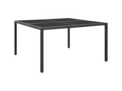 vidaXL Gartentisch Anthrazit 130x130x72 cm Stahl und Glas 313093*
