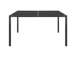 vidaXL Gartentisch Anthrazit 130x130x72 cm Stahl und Glas 313093*