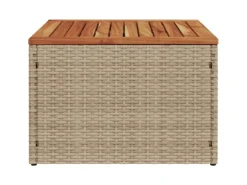 vidaXL Gartentisch 55x55x37 cm Poly Rattan und Akazienholz 366064*