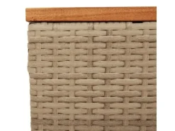 vidaXL Gartentisch 55x55x37 cm Poly Rattan und Akazienholz 366064*