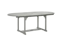 vidaXL Gartentisch Grau 200x100x75 cm Massivholz Akazie 47277* New