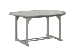 vidaXL Gartentisch Grau 200x100x75 cm Massivholz Akazie 47277* New