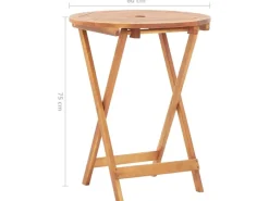 vidaXL Gartentisch Klappbar 60x75 cm Massivholz Akazie 46346* Discount