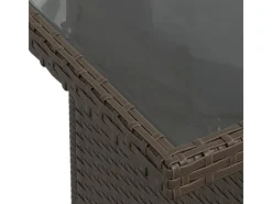 Gartentische|vidaXL Gartentisch mit Glasplatte 100x55x73 cm Poly Rattan 366208