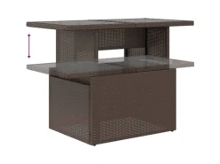 Gartentische|vidaXL Gartentisch mit Glasplatte 100x55x73 cm Poly Rattan 366208
