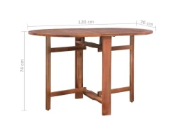 vidaXL Gartentisch 120x70x74 cm Akazie Massivholz 44019* Outlet