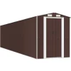 vidaXL Geräteschuppen Dunkelbraun 192x938x223 cm Verzinkter Stahl 1368653* Clearance