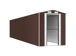vidaXL Geräteschuppen Dunkelbraun 192x938x223 cm Verzinkter Stahl 1368653* Clearance