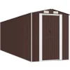 vidaXL Geräteschuppen Dunkelbraun 192x606x223 cm Verzinkter Stahl 1366910* Best