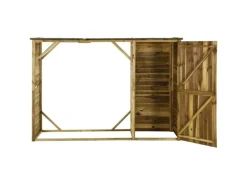 Kaminholzregale|Outdoor Whirlpools|vidaXL Geräteschuppen mit Unterstand Kiefernholz 253x80x170 cm 660073