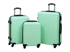 vidaXL Hartschalen-Trolley-Set 3 Stk Minzgrün ABS 92415*
