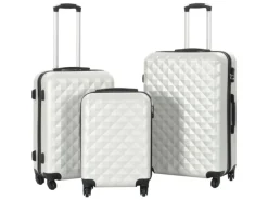 vidaXL Hartschalen-Trolley-Set 3 Stk Helles ABS 91887* New