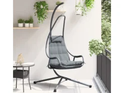 Hollywoodschaukeln|vidaXL Hängesessel mit Gestell und Kissen Stahl 42003852