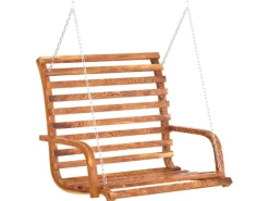 Hollywoodschaukeln|vidaXL Hollywoodschaukel mit Dach Massivholz Fichte mit Teak-Finish 3200628