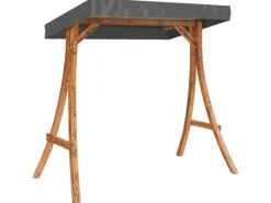 Hollywoodschaukeln|vidaXL Hollywoodschaukel mit Dach Massivholz Fichte mit Teak-Finish 3200628