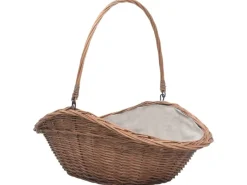 vidaXL Holzkorb mit Tragegriff 60 x 44 x 55 cm Natur Weide* Sale